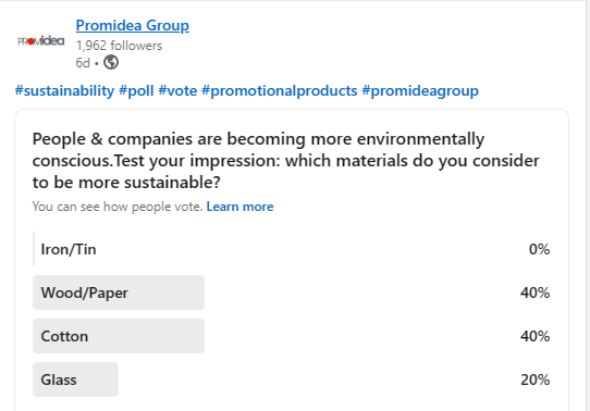 1 week Linkedin Poll January 2023