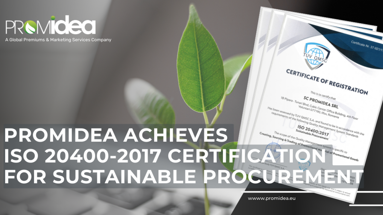 Promidea Achieves ISO 20400:2017 Certification for Sustainable Procurement